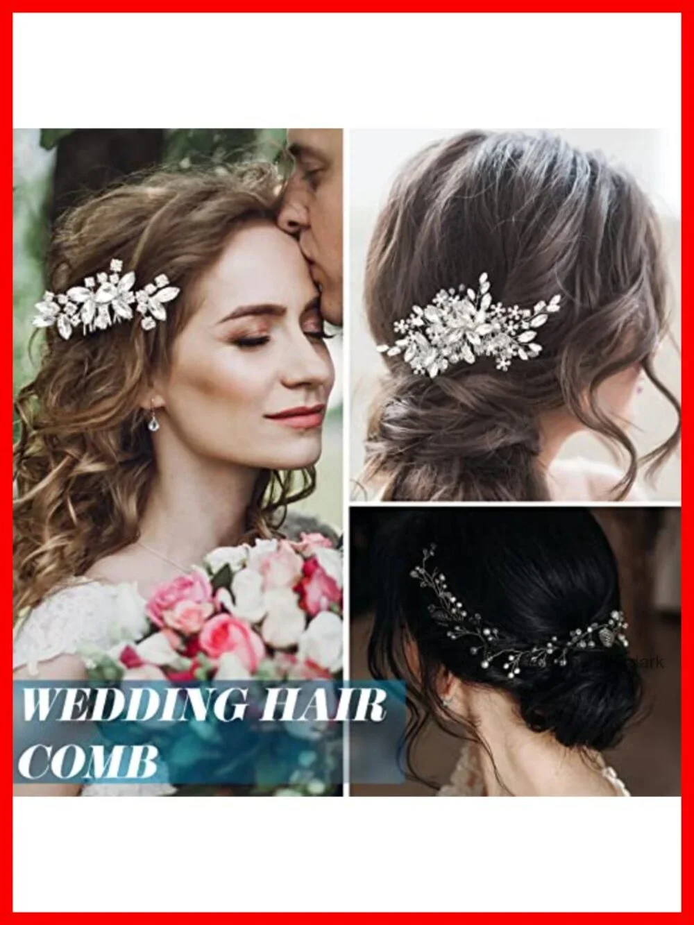 44 Pcs Faux Pearl Crystal Hair Comb Clips Set Wedding Bridal Hair Accessories